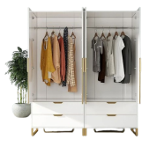 Spacious wardrobe with multiple storage compartments
