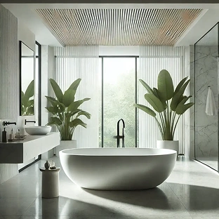 Stylish Centerpiece Bath for a Luxurious Experience