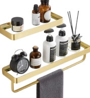 Modern White Bathroom Shelves for Storage