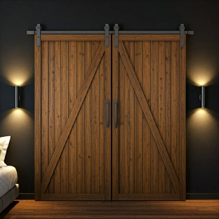 Rustic barn door for stylish and functional spaces