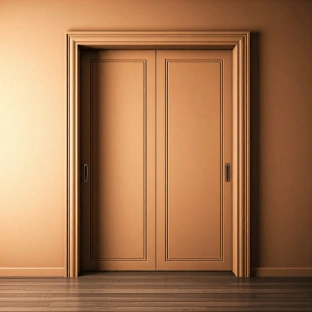 Space-saving double pocket door for modern interiors