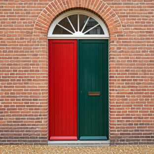 Classic Dutch door for versatile home entryways