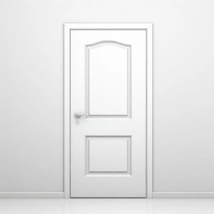 Sturdy hinged door for secure and elegant entry