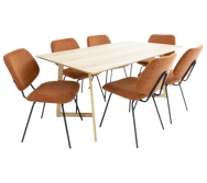 Solid wood & stone top bespoke dining sets