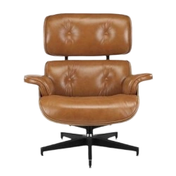 Iconic lounger chair with matching ottoman