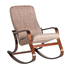 Traditional wooden rocking chair with smooth gliders