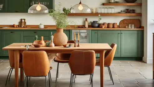  Alaska 5 Seater Dining Set In Orange Colour