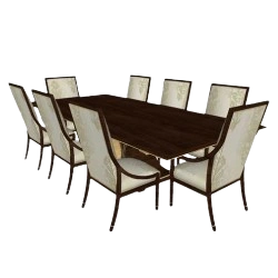 Grand 8 seater dining table designed for large villas
