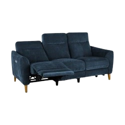 Triple recliner couch for entertainment spaces