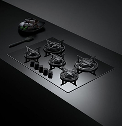 Integrated cooking hob in a contemporary kitchen