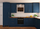 Dark blue kitchen layout thumb