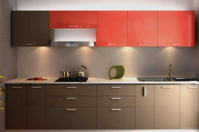Compact straight kitchen for small apartments