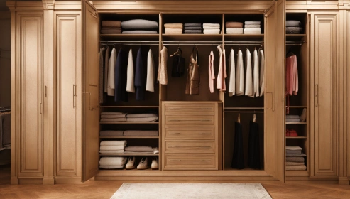  Kosmo Harmony Wardrobe in Natural Teak Finish
