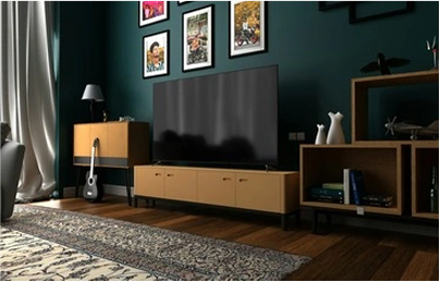 TV unit combining functional storage with beautiful modern design