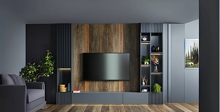 Versatile TV unit suitable for various living room styles