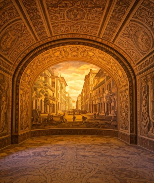 Traditional wall with classic molding and elegant design.