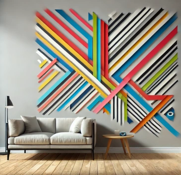 Bohemian wall tapestry with intricate patterns.