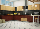 Contemporary L-shaped kitchen thumb