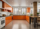Traditional U-shaped kitchen