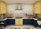 Modern U-shaped kitchen