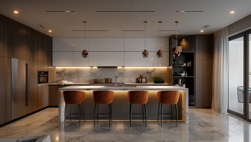 Straight Kitchen