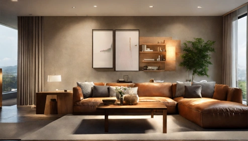 Modern Living Room Design with Sofa